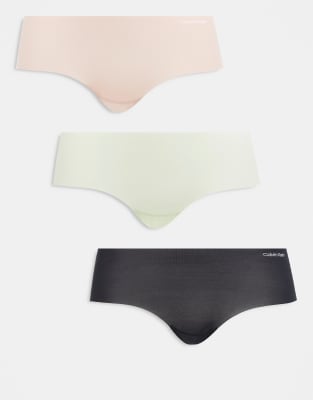 Calvin Klein Invisibles 3 Pack Hipster Brief In Multi