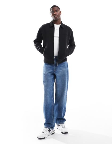 Calvin Klein – Jacke in Schwarz mit Reißverschluss und geprägtem Logo - view 1
