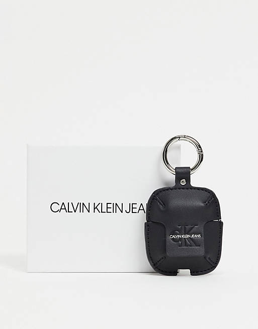 Calvin Klein Jean air pod earphone holder in black | ASOS