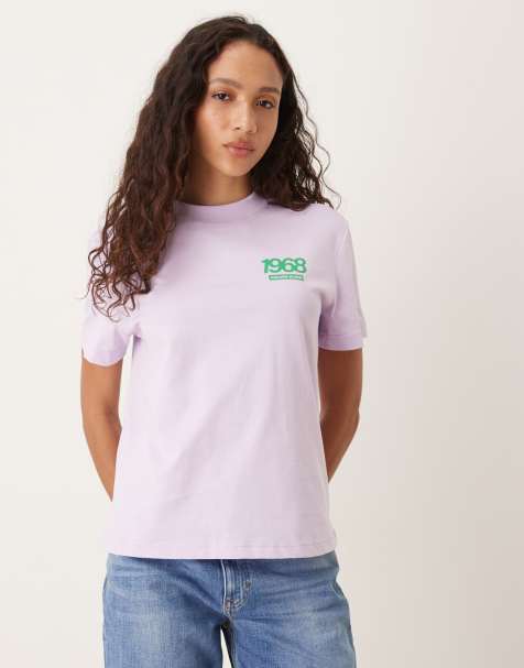 Calvin Klein Jeans 1968 logo t-shirt in lilac - view 1
