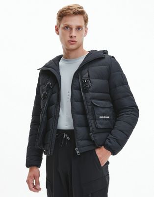 Calvin Klein Jeans 2-in-1 urban puffer jacket in black