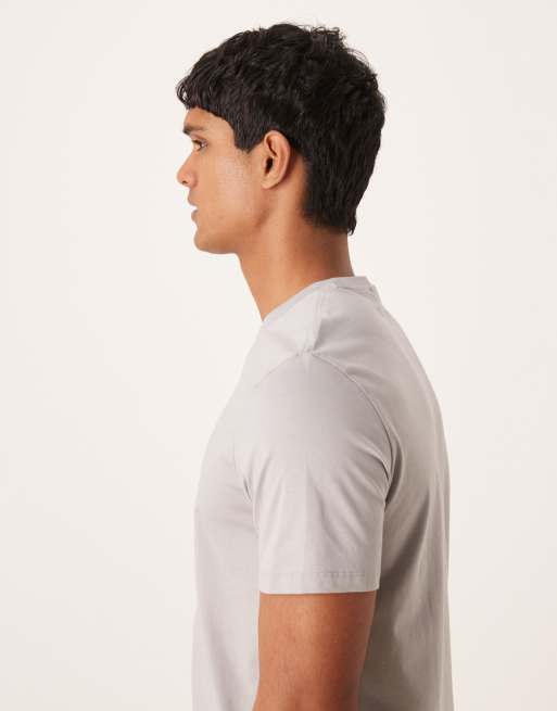 Calvin Klein Jeans – 2er-Pack T-Shirts in Grau und Blau mit Aufnäher, 4 von 5