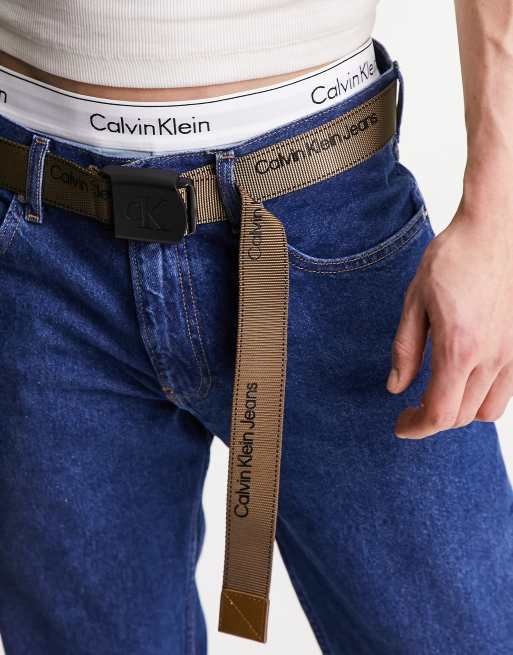 Calvin Klein Jeans 38mm belt in brown ASOS