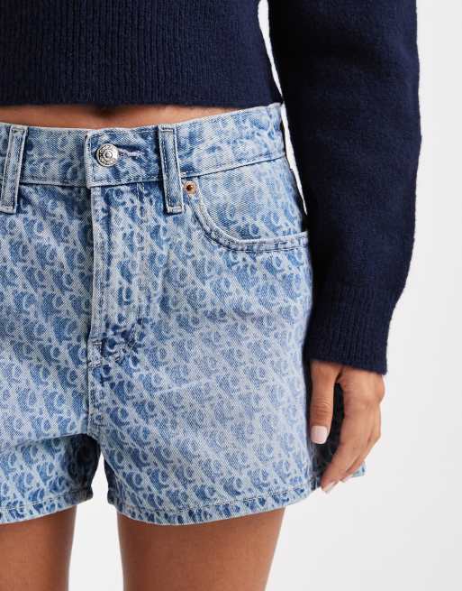 Calvin Klein Jeans - 90'er denimshorts med falmet monogramprint, 5 af 5
