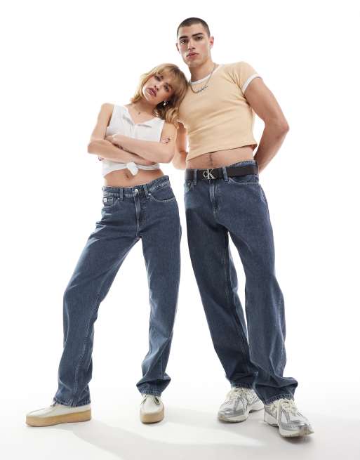 Calvin Klein Jeans - 90'er-jeans med lige ben i grå vask - Kun hos ASOS