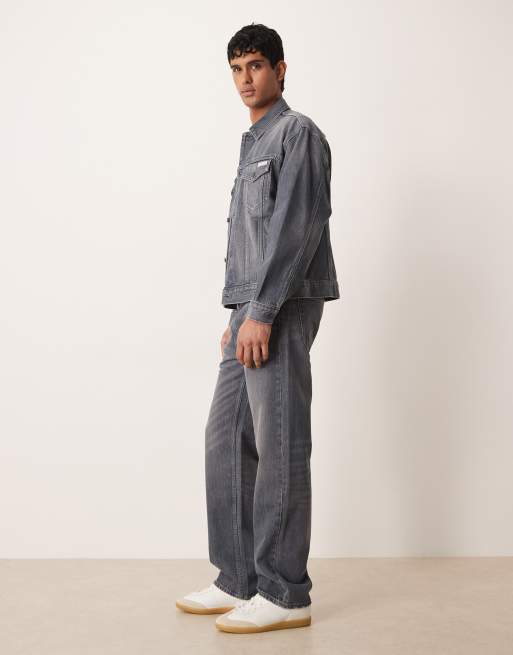 Calvin Klein Jeans - 90'er jeans med lige ben i gråblå vask, 3 af 5