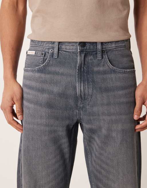 Calvin Klein Jeans - 90'er jeans med lige ben i gråblå vask, 4 af 5