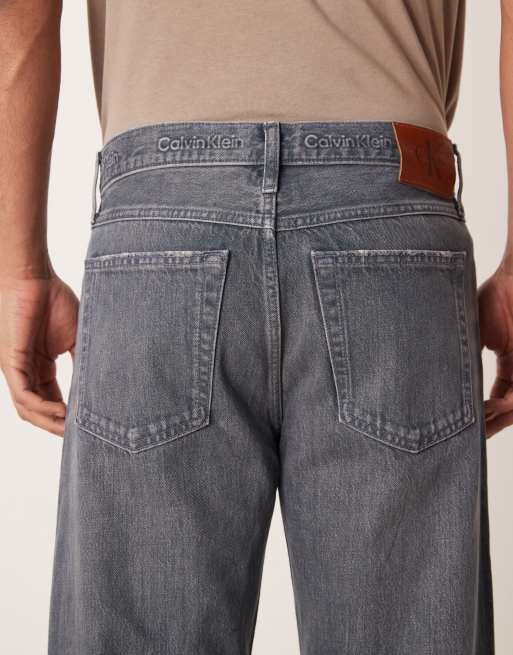 Calvin Klein Jeans - 90'er jeans med lige ben i gråblå vask, 5 af 5