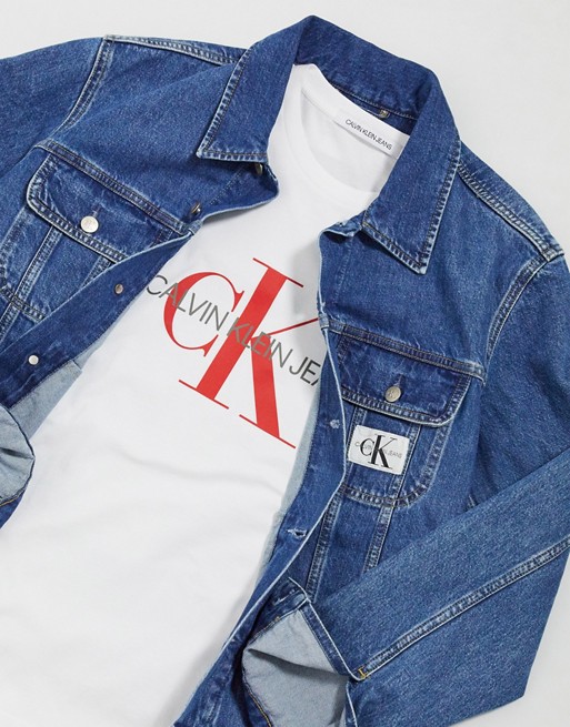 Calvin Klein Jeans 90s denim jacket in mid wash