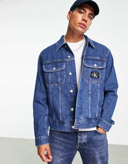 Calvin Klein Jeans 90s denim jacket in mid wash