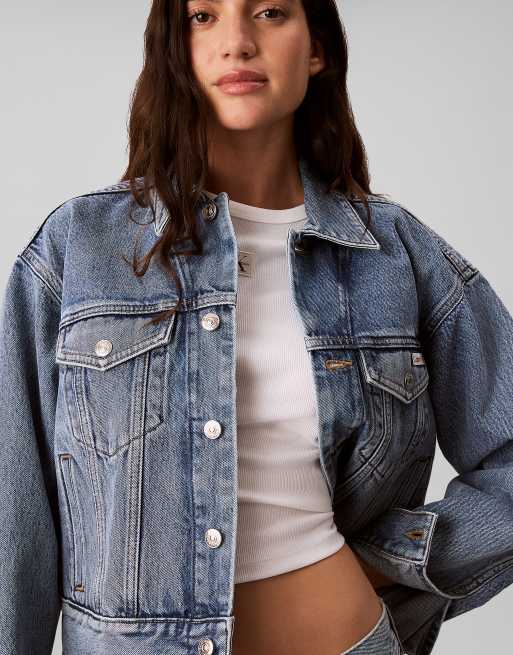 Calvin Klein Jeans 90s denim jacket in ocean drive, 6 of 6