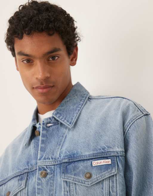 Calvin Klein Jeans - 90's Icon 94 - Lyseblå trucker-jakke i denim , 4 af 4