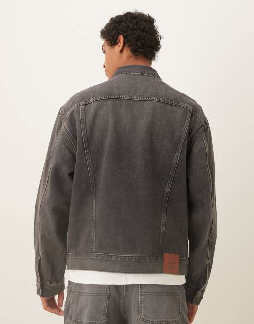 Calvin Klein Jeans 90s icon 94 trucker jacket in washed black, 4 of 4