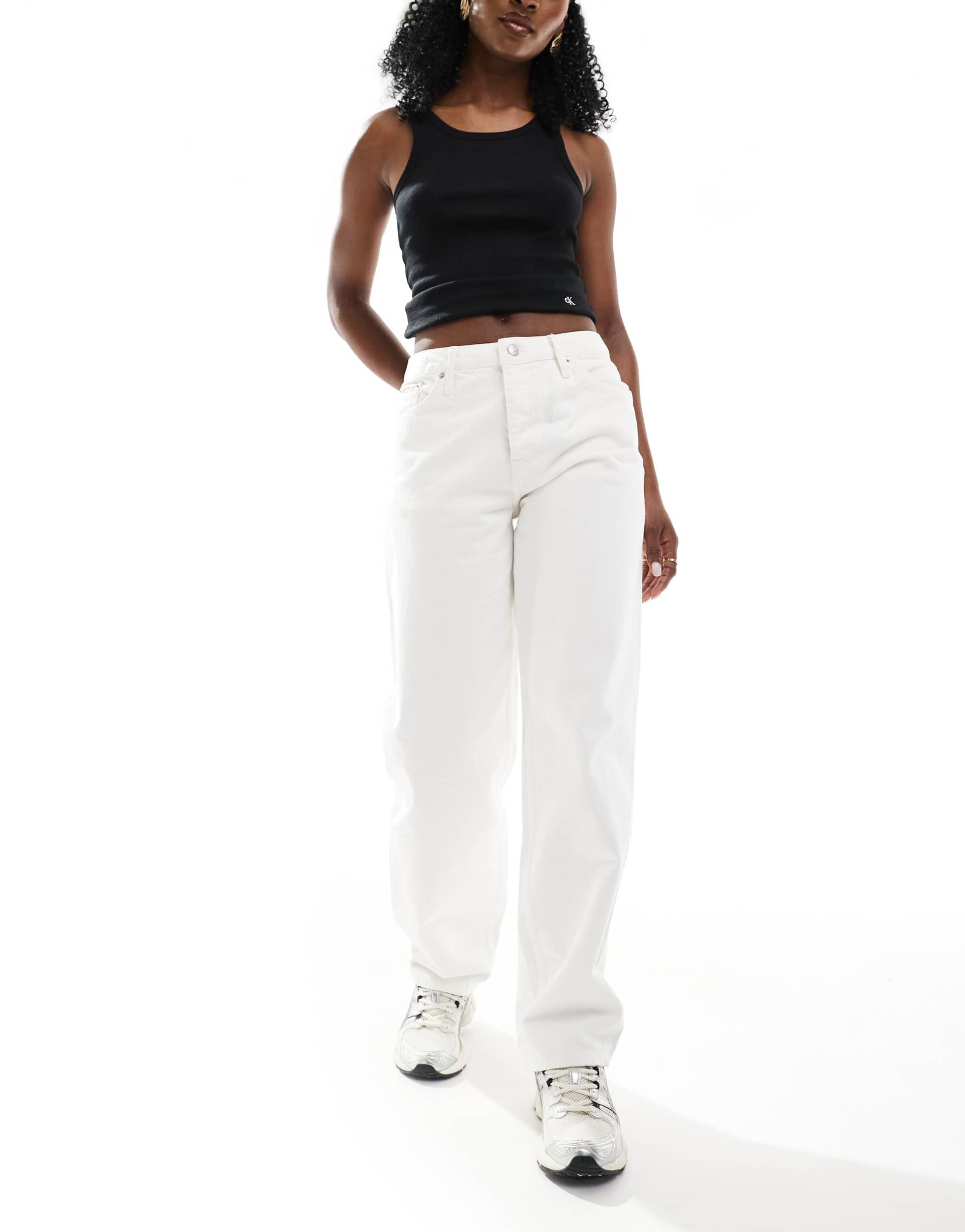 calvin klein jeans 90s loose jeans in white wash