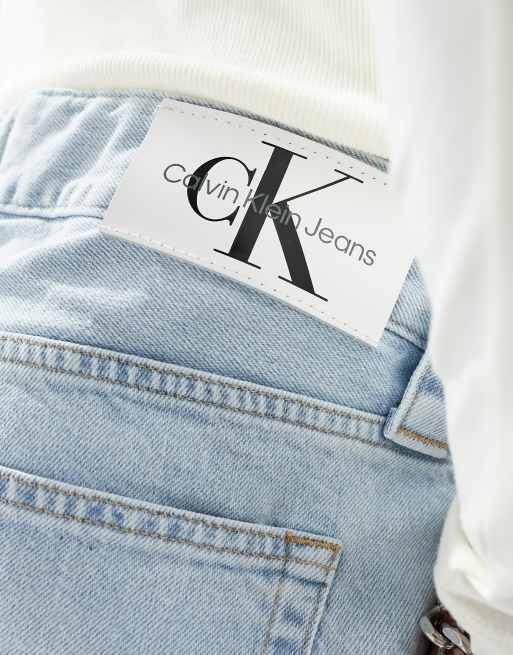 Calvin Klein Jeans 90s loose pleated jeans in light wash