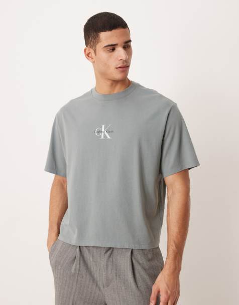 Calvin Klein Jeans 90s monologo relaxed fit t-shirt in washed green - view 1