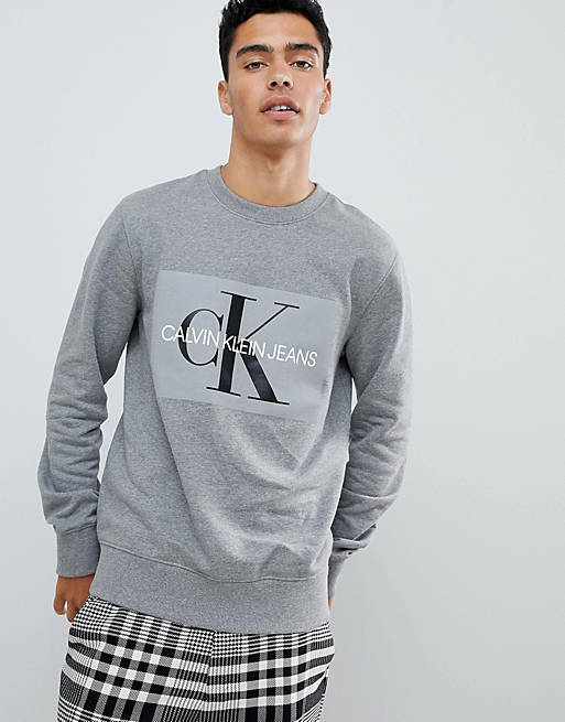 Calvin Klein Jeans 90s reissue sweatshirt gray | ASOS