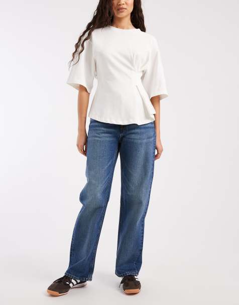 Calvin Klein Jeans 90s signature jeans in tinted mid blue