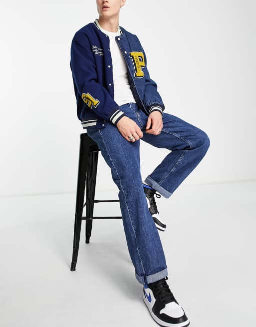 Calvin Klein Jeans 90s straight fit jeans in dark wash blue