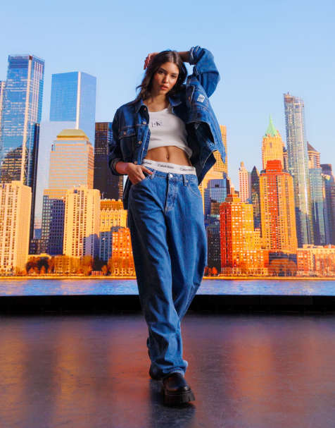 Calvin Klein Jeans 90's straight jean in mid wash - view 1