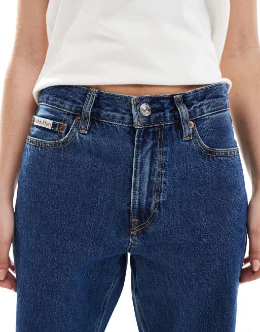 Calvin Klein Jeans 90s straight jeans in dark blue wash, 5 of 5