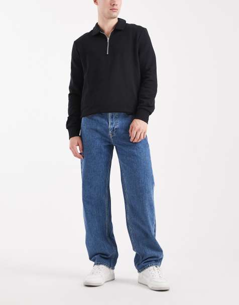 Calvin Klein Jeans 90s straight jeans in mid-blue stone wash - view 1