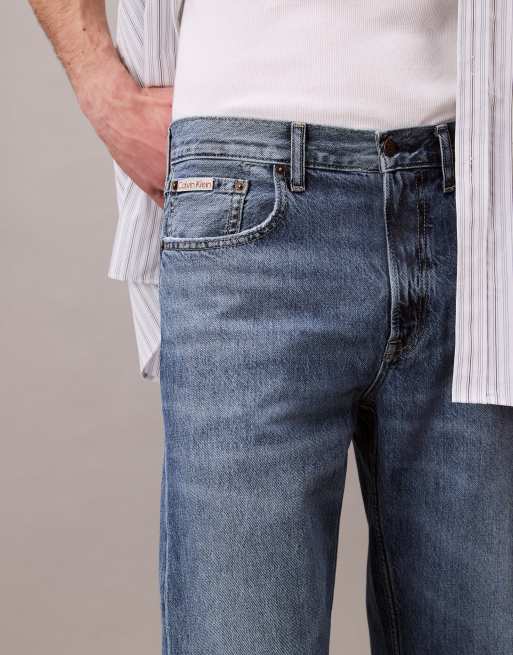 Calvin Klein Jeans 90s straight jeans in mid blue