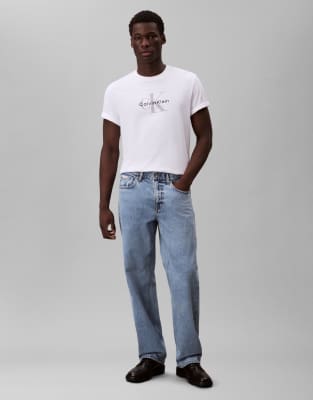 Calvin Klein Jeans Calvin Klein Jeans 90s straight jeans in stone wash-Neutral