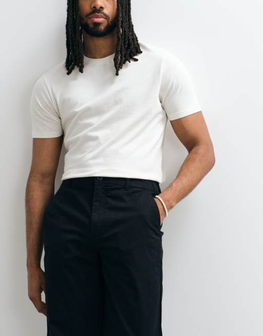 Calvin Klein Jeans 90s straight leg cotton blend chinos in black, 3 of 5
