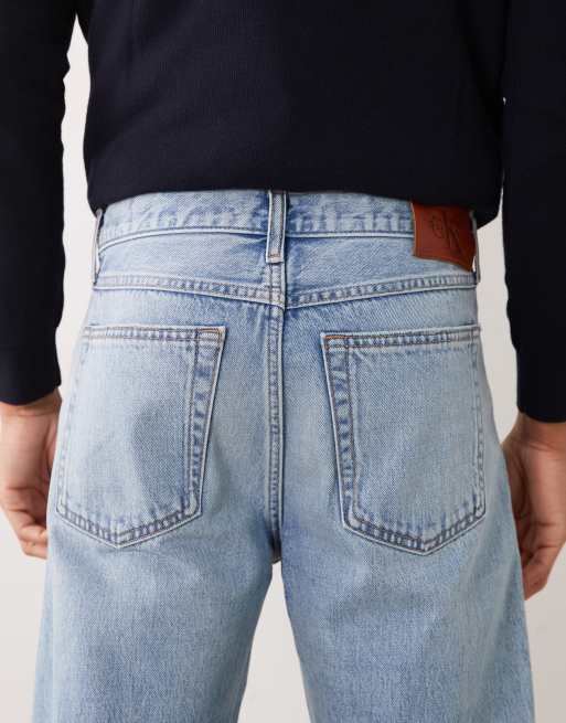 Calvin Klein Jeans 90s straight leg jeans in light blue wash, 4 of 5