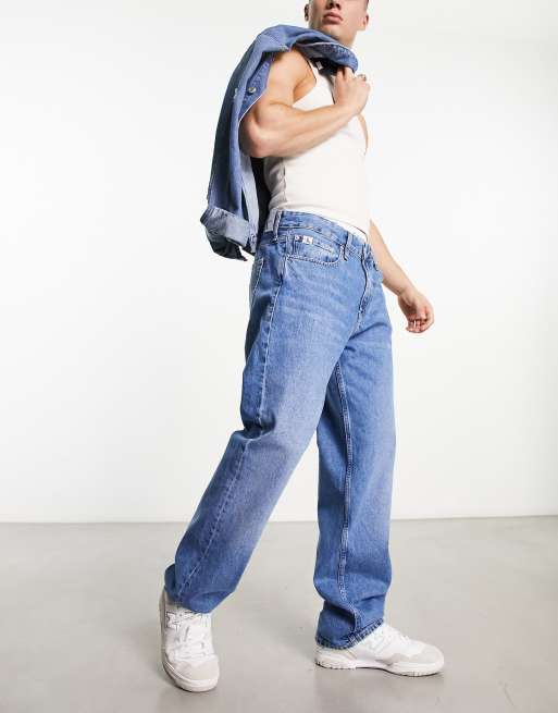 Calvin Klein Jeans leg jeans mid ASOS in straight wash blue | 90s