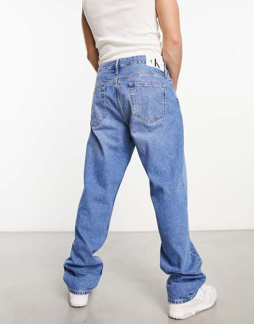 Calvin Klein Jeans 90s straight leg jeans in mid wash blue |