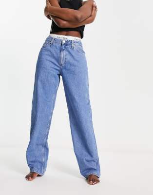 Calvin Klein Jeans 90s straight leg jeans in mid wash | ASOS