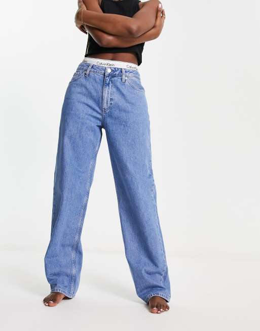 Calvin Klein Jeans 90s straight leg jeans in mid wash