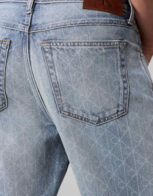 Calvin Klein Jeans 90s straight logo jeans in boulevard blues, 6 of 6