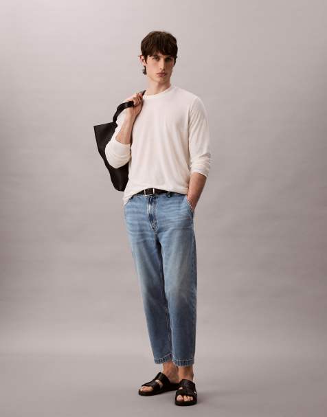 Calvin Klein Jeans 90's tapered jeans in sunbleached wash - view 1