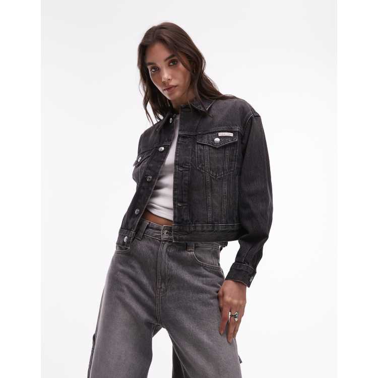 00s DKNY Jeans black denim jacket USA製 Vintage DKNY wax dipped black denim jacket - M / L | St Cyr