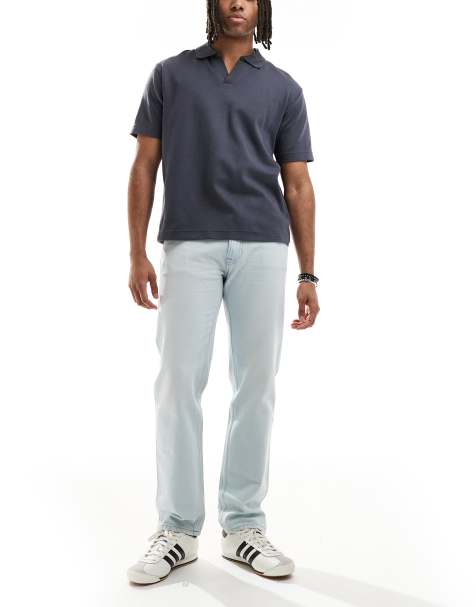 Calvin Klein Jeans - Afblegede jeans med lige ben i standardpasform - view 1