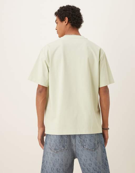Calvin Klein Jeans - Afslappet og pastelgrøn T-shirt med logoprint, 3 af 4