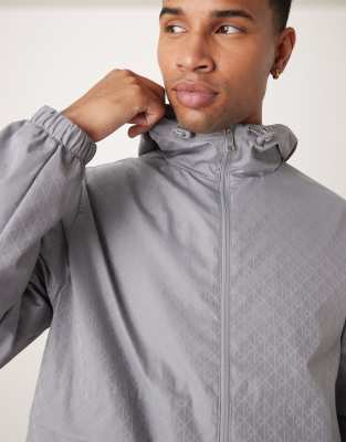 Calvin Klein Jeans Calvin Klein Jeans all over print nylon windbreaker jacket in grey