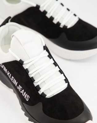 calvin klein jeans white trainers