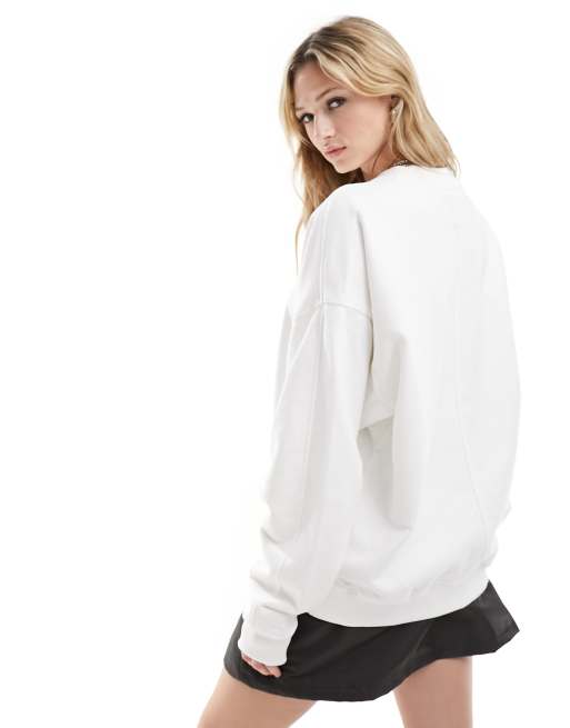 Calvin Klein Jeans Archival monologo crew neck sweatshirt in white