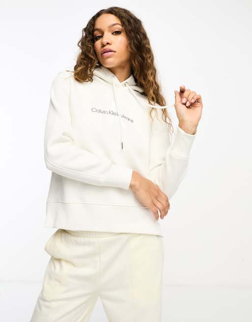 Calvin klein outlet white hoodie