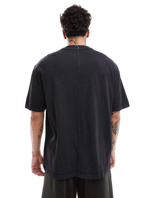 Calvin Klein Jeans archival monologo t-shirt in black, 3 of 4