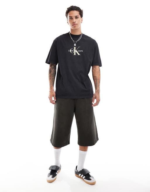 Calvin Klein Jeans - Archival - T-shirt nera con logo a monogramma