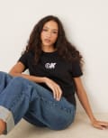 [Calvin Klein Jeans] Calvin Klein Jeans archive CK logo t-shirt in black 2XL Black