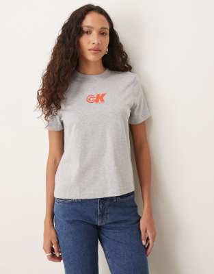 Calvin Klein Jeans Calvin Klein Jeans archive ck logo t-shirt in grey