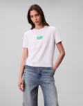 [Calvin Klein Jeans] Calvin Klein Jeans archive CK logo t-shirt in white 2XL Brilliant white