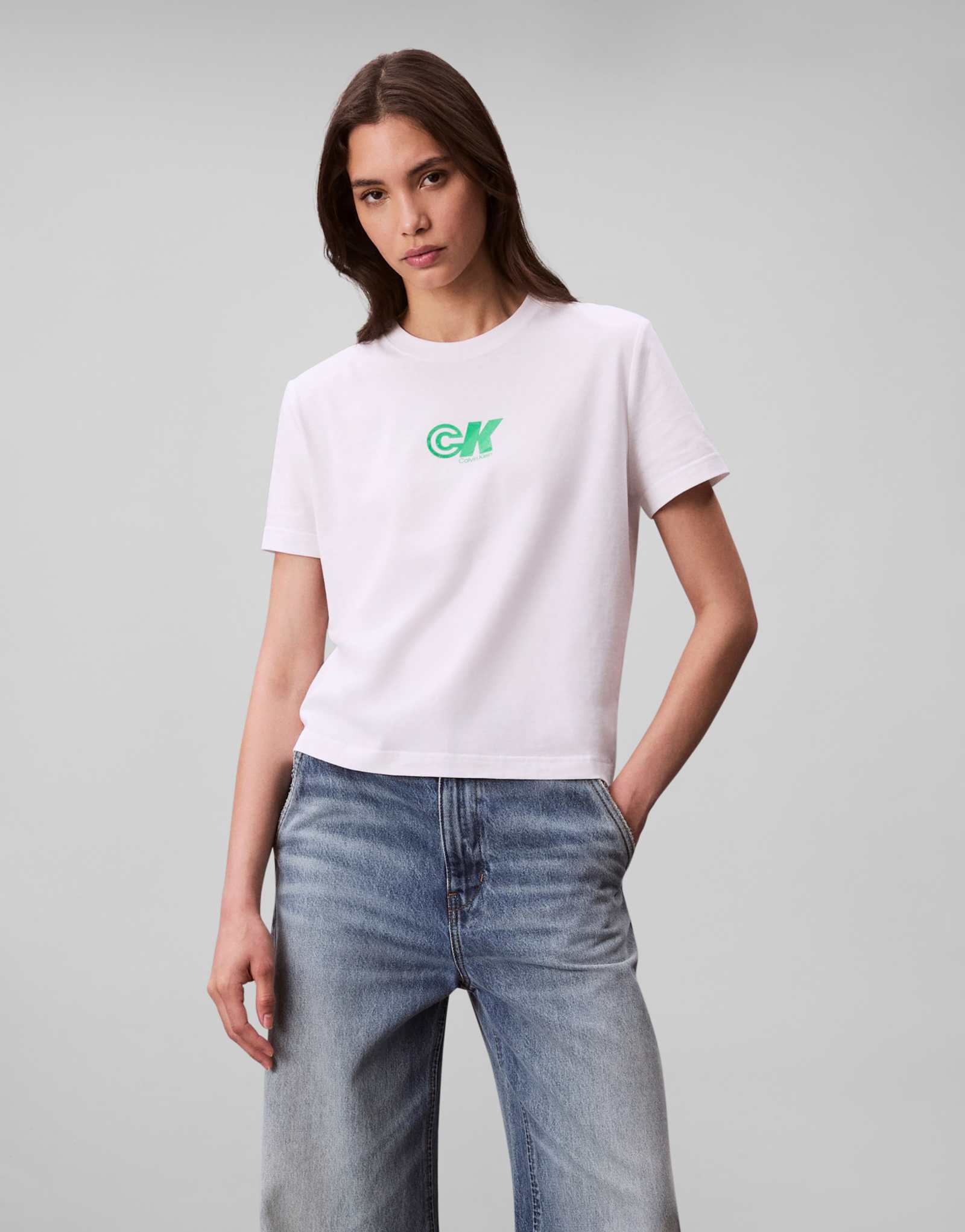 Футболка с логотипом Calvin Klein Jeans archive ck белого цвета