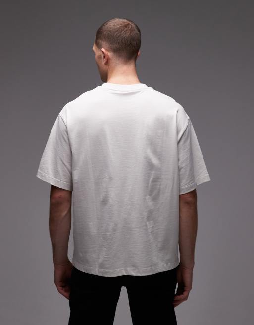 Calvin Klein Jeans archive logo t-shirt in off white, 3 of 5